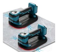 Lot de 2 ventouses à batterie compatibles avec batterie Makita 18 V | Capacité de charge de 250 kg, lève-vide électrique avec écran LCD, ventouse pour carrelage, verre, marbre