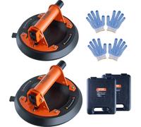 lot de 2 ventouses en NBR lève-verre φ203mm ventouse à vide capacité de charge 99-278kg ventouse à verre température de fonctionnement -20-60℃ lève-plaque ventouse à vide avec poignée ABS boîte de ran