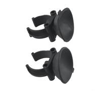 Lot de 2 ventouses pour chauffage d'aquarium Noir 30 mm