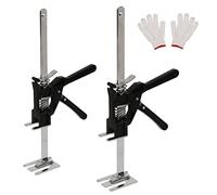 Lot de 2 vérins à Bras à Levier de 38,1 cm, élévateur d'effort pour Installer des Portes, fenêtres, armoires, Meubles, cloisons sèches, Levage de 5 à 250 mm