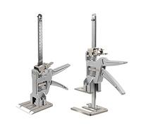 Lot de 2 vérins à bras entièrement en métal, ajusteur de hauteur de carrelage portable, capacité de charge de 400 kg, modèle de descente à deux vitesses, meubles, etc