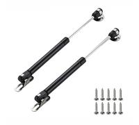 Lot de 2 vérins à gaz 120N - 28 cm - Support à ressort à ressort - Fermeture lente - Bras d'amortisseur avec 4 supports de fixation en métal et 10 vis pour porte d'armoire de cuisine, couvercle de