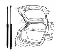 Lot de 2 Vérins à Gaz Amortisseurs pour Hayon pour Peugeot 5008 II (MC,MJ,MR,M4) 2017-2021(OEM #9012446280)-66.4cm, Verin Hydraulique de Coffre, Vérins à Gaz de Coffre Ressort de Levage