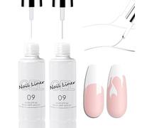 Lot de 2 vernis à ongles en gel peint - 2 couleurs - Blanc - Soak Off - Vernis à ongles UV pour femme - Pour la maison - DIY - Salon de manucure - French UV - 8 ml (blanc, 2 pièces)