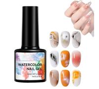 Lot De 2 Vernis À Ongles Gel Blooming | Gel Transparent Effet Étalé Pour Le Design Des Ongles | Imprimé Aquarelle, À Tremper, Produits De Soins Personnels Et Accessoires Pour Femmes Et Filles