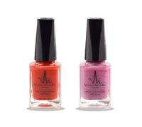 Lot de 2 vernis à ongles halal infusé au henné - Perméable - Végétalien - Longue durée - Pas besoin d'UV nécessaire (Ameythst, Imperial Red)