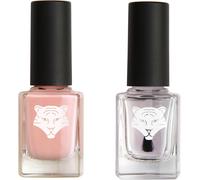Lot De 2 Vernis-Base & Top Coat Transparent Et Rose Pétale 102-Vernis À Ongles Vegan-Ingrédients Naturels & Bio-Sourcés-Brillance & Longue Tenue-2x11ml¿