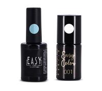 Lot De 2 Vernis Semi Permanent Tendance Bleu Pastel Et Blanc Multicolore