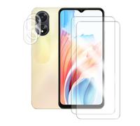 Lot de 2 Verre trempé compatible pour Oppo A18 4G CPH2591 6.56""/ Oppo A38 4G CPH2579 6.56""+ lot de 2 Verre trempé Protecteur d'objectif camera arrière - Visiodirect -