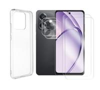 Lot de 2 Verre Trempé compatible pour Oppo A3 4G/ Oppo A40 4G+ Lot 2 Verre Trempé Caméra Arrière+Coque souple silicone transparente-Visiodirect