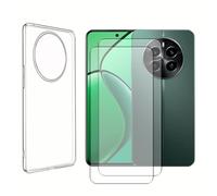 Lot de 2 Verre trempé compatible pour Realme 12 Plus 5G 6,67 RMX3867 + Coque de Protection transparente souple silicone - Visiodirect -