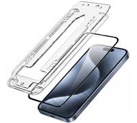 Lot de 2 Verre Trempé pour iPhone 15 Pro avec Cadre Applicateur 3mk Noir / Transparent