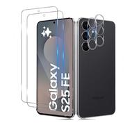 Lot de 2 Verre Trempé pour Samsung Galaxy S25 FE + 2 Protection Objectif Caméra Arrière Verre Trempé Anti-Rayures 9H