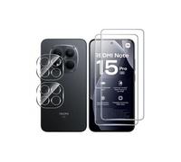 HQ-CLOUD Lot de 2 Verre Trempé pour Xiaomi Redmi Note 15 PRO 5G + 2 Protection Objectif Caméra Arrière Verre Trempé Anti-Rayures 9H