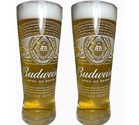 Lot de 2 verres à bière officiels Budweiser 2020 (King of Beers) - 600 ml
