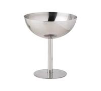 Lot de 2 verres à vin en acier incassables - isolés de 300 ml, bol à dessert en métal | Gobelet à bar portable pour voyage, pique-nique sur la plage, camping, réutilisable, résistant au froid