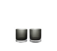 Lot de 2 Verres à Whisky Ferm Living Ripple 25 Cl, Gris Fumé