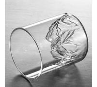 Lot de 2 Verres à Whisky Japonais, Verres à Whisky en Cristal de Montagne de 200 Ml et 300 Ml, Tasse D'observation du Mont Fuji, Gobelets en Verre à Whisky pour Cocktails, Gin, Rhum, Cognac,(#1)