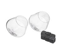 Lot de 2 Verres à Whisky ""Pierres"" 30cl Transparent