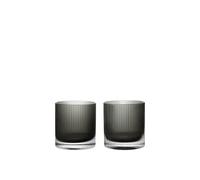Lot de 2 Verres à Whisky Ripple 25 ris Fumé