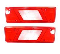 Lot de 2 verres de rechange pour feu arrière droit et gauche - Compatible avec Ford Transit MK8 Tipper à partir de 2014 - Avec marque de contrôle E 1831256 1831334
