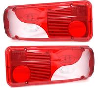 Lot de 2 verres de rechange pour feu arrière - Kit de qualité supérieure - Compatible avec MAN TGA TGL TGM TGS TGX Mercedes Sprinter 906 VW Crafter Camion Remorque Plateforme 0008262156 2E0945111