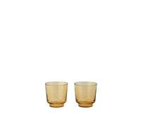 Lot de 2 Verres Muuto Raise 20 Cl Orange Brûlé