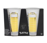 Lot De 2 Verres Pikachu en Verre Mat 490Ml