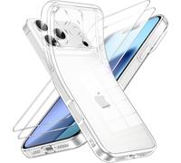 JAYM Lot de 2 Verres Trempés + 1 Coque Souple Transparente pour Apple iPhone 17 Pro
