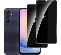 Lot De 2 Verres Trempés Anti-Espion Pour Samsung Galaxy A25 5g - 9h, Anti-Rayures, Anti-Bulles, Anti-Traces, Haute Sensibilité, Compatible Déverrouillage Facial