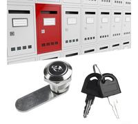 Lot de 2 verrous à came en alliage de zinc pour meubles, boîte aux lettres, casier et porte de sécurité avec 4 clés pour un accès facile et une solution de verrouillage sécurisée (16 mm)