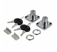 Lot de 2 verrous à came pour armoire avec 2 serrures et 4 clés, convient pour boîte aux lettres, tiroir, placard pour porte, acier inoxydable plaqué pour un montage sûr et une utilisation durable