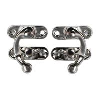 Lot de 2 verrous à crochet antique - Style rétro antique - Fermeture à crochet minuscule - 2 pièces en laiton rétro pour boîte antique - Fermeture à crochet gauche et droite - Style vintage