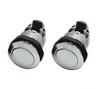 Lot de 2 verrous à pêne dormant à bouton-poussoir pour configuration de porte verticale avec presse sans clé pour verrouiller et ouvrir pour camping-cars, yachts, meubles (chromé)