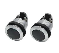 Lot de 2 verrous à pêne dormant à bouton-poussoir pour fermeture verticale de porte - Base en ABS avec boutons en plastique galvanisé, résistant à l'usure, fonctionnement sans clé à une touche pour