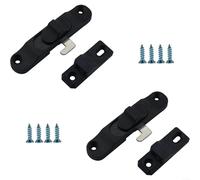 Lot de 2 verrous coulissants horizontaux pour fenêtres à battant en plastique PP robuste et assemblage de loquet en métal