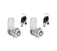 Lot de 2 verrous de boîte à outils avec clés, serrure à came tubulaire de rechange pour armoires à outils artisanales, boîtes à outils pour camion, portails de métro, armoires ATM, armoires (A)