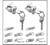 Lot de 2 verrous de boîte aux lettres MP4946 de rechange pour serrures de boîte aux lettres Prime-Line MP4946, serrures de boîte aux lettres avec clés de rechange de 4,5 cm, portée à came