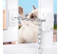 Lot de 2 verrous de fenêtre pour fenêtres en PVC auto-adhésifs pour sécurité des enfants et des animaux domestiques, verrouillage de fenêtre réglable, sans perçage pour métal, bois, fenêtre