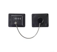Lot de 2 verrous de limiteur de fenêtre sans perçage avec mot de passe avec rotation à 360° pour armoires et réfrigérateurs pour un usage domestique (3 noirs)