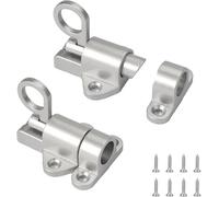 Lot de 2 Verrous de Porte à Ressort Automatique avec vis et Tournevis pour Fenêtres Portes Darmoire Portes de Balcon Portes de Jardin Portes en bois Argentées
