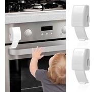 Lot de 2 verrous de porte de four à l'épreuve des enfants, verrous avant de four, faciles à installer et à utiliser, matériau durable et résistant à la chaleur, aucun outil nécessaire ou perçage