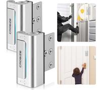 Lot de 2 verrous de porte de sécurité à domicile pour enfants avec butée de 7,6 cm, supporte 362,9 kg pour porte battante vers l'intérieur, aspect loquet de porte avec 16 vis pour empêcher l'entrée