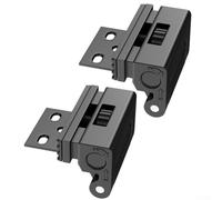 Lot de 2 verrous de sécurité robustes pour porte jusqu'à 362,9 kg, bouton réglable pour ouverture vers l'intérieur, appartement, chambre, terrasse, alliage d'aluminium, noir, 6 x 10 x 4 cm
