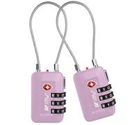 Lot de 2 verrous de voyage approuvés par la TSA - Serrure à combinaison pour casier d'école, salle de sport, valise, armoire de classement, boîte à outils, valise (violet)