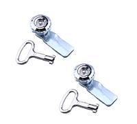 Lot de 2 verrous électriques pour armoire - Serrure à came pour compteur électrique et de gaz avec clé à douille de type S - En alliage de zinc - Pour ascenseur électrique