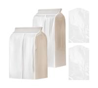 Lot de 2 vêtements étanches à la poussière, 2 sacs à vêtements suspendus, housses de vêtements tridimensionnelles anti-poussière, sacs à vêtements suspendus dans l'armoire, housse de protection pour
