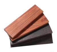 Lot de 2 vierges en bois d'ébène brut pour les fabricants de guitares qui conçoivent des poignées, des ponts et des composants de renforcement personnalisés (rouge)