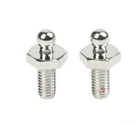 Lot de 2 vis à base encliquetable en cuivre M4 x 10 mm, noir/argenté (gris)