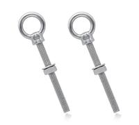 Lot de 2 vis à œil longues - M10 x 120 mm - Œillets à œil en acier inoxydable - Pour fixation et suspension